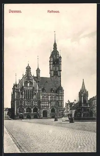 AK Dessau, Partie am Rathaus