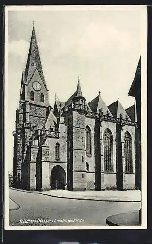AK Friedberg /Hessen, Partie an der Liebfrauenkirche