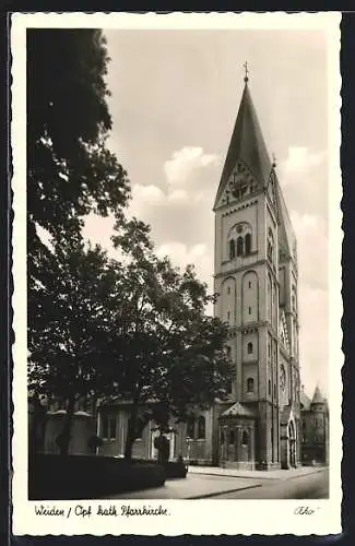 AK Weiden /Opf., Blick auf die kath. Pfarrkirche