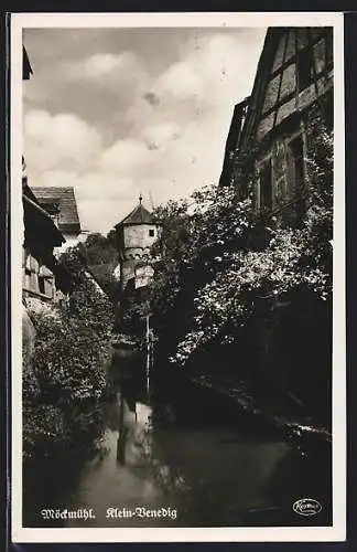 AK Möckmühl, Kanal in Klein-Venedig