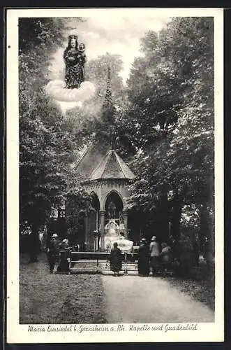 AK Gernsheim a. Rh., Maria Einsiedel mit Kapelle und Gnadenbild