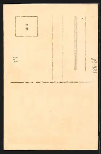 Steindruck-AK Münster i. W., Blick auf das Rathaus