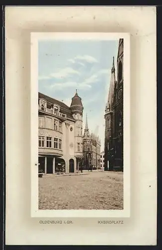 AK Oldenburg i. Gr., Partie am Kasinoplatz