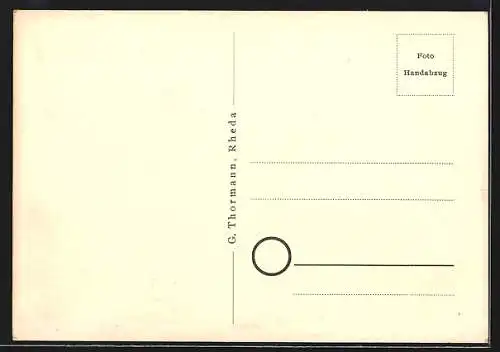 AK Rhoda i. Westf., Das Hotel Allerbeck an der Bahnhofstrasse