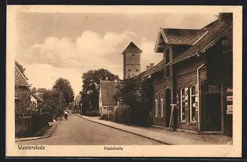 AK Westerstede, Gemischtwarenhandlung in der Poststrasse