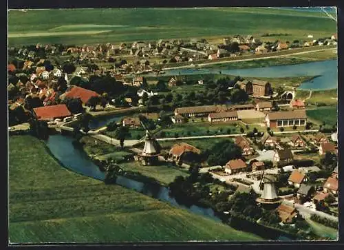 AK Greetsiel, Ortsansicht vom Flugzeug aus