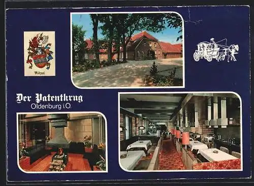 AK Oldenburg i. O., Gasthaus Der Patentkrug, mit Innenansichten