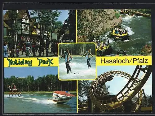 AK Hassloch /Pfalz, Rafting, Wasserski, Achterbahn und Besucherstrom im Holiday-Park
