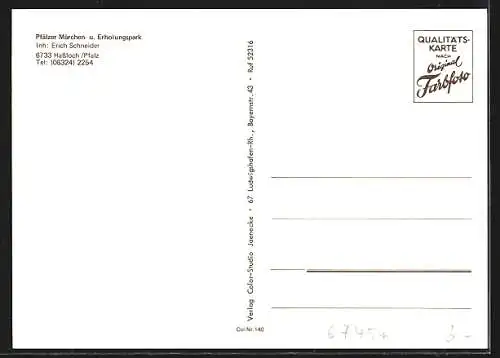 AK Hassloch /Pfalz, Pfälzer Märchen- u. Erholungspark, Inh. Erich Schneider