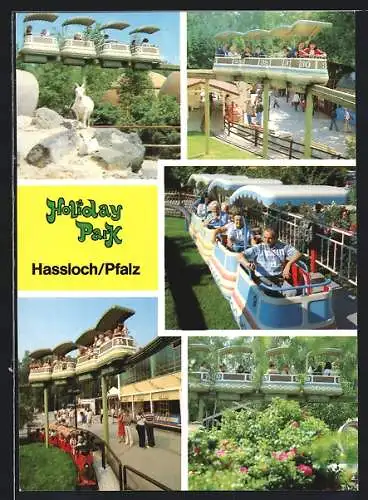 AK Hassloch /Pfalz, Einschienenfahrt im Holiday-Park