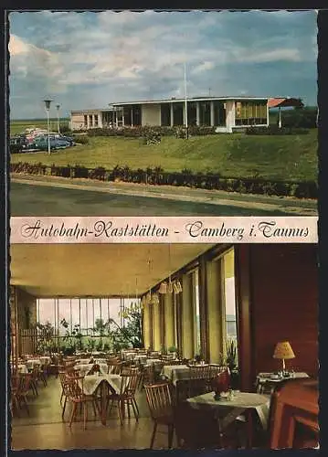 AK Camberg i. Taunus, Autobahn-Raststätten, Gustav und Barbara Zorn KG