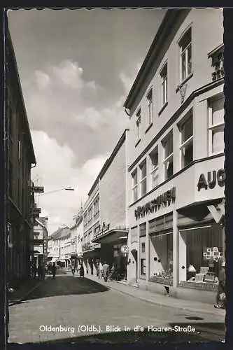 AK Oldenburg (Oldb.), Blick in die Haaren-Strasse