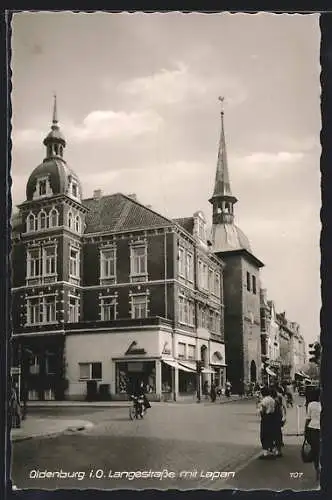 AK Oldenburg i. O., Langestrasse mit Lappan