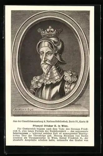 AK Portrait von Premysl Ottokar II.