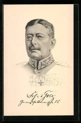 AK Generalfeldmarschall Freiherr von der Goltz in Uniform