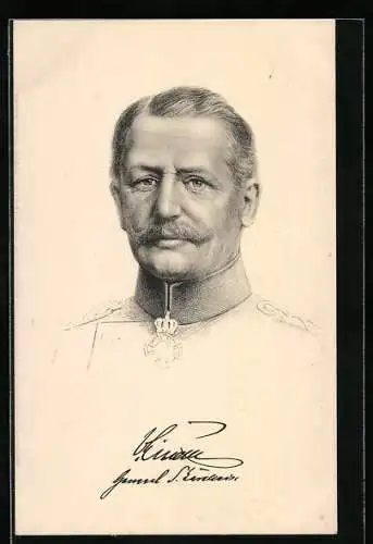 AK Portrait von General von Einem mit Orden