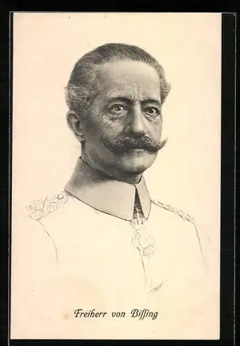 AK Portrait des Generals der Kavallerie Freiherr von Bissing, Heerführer