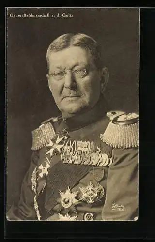 AK Portrait Generalfeldmarschall von der Goltz in Uniform mit Orden