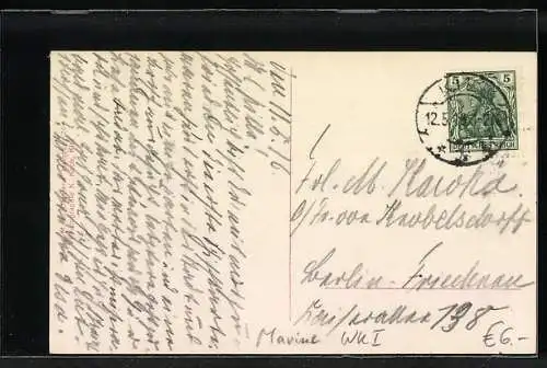 AK SM Panzerkreuzer Moltke