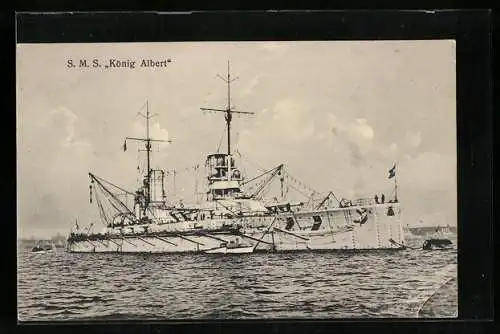 AK SMS König Albert im Wasser