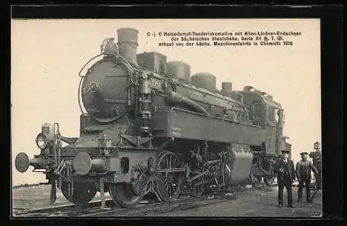 AK C+C Heissdampf-Tenderlokomotive der Sächs. Staatsbahn, Serie XV H. T. B.