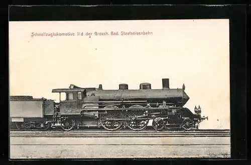 AK Schnellzuglokomotive II d der Grossh. Bad. Staatseisenbahn