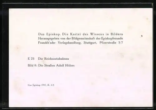 AK Plan der Reichsregierung vom Mai 1934 für den Ausbau des Verkehrsnetzes, Reichsautobahnen