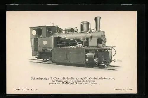 AK Strassenbahn-Lokomotive der Strassenbahn Mörchingen