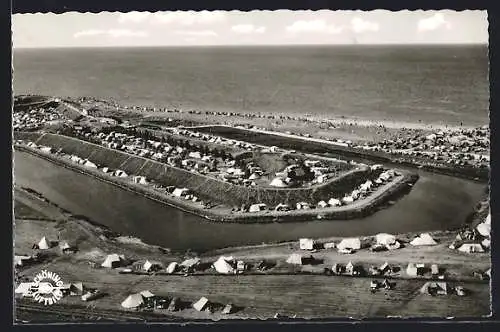 AK Schillig /Oldbg., Fliegeraufnahme vom Campingplatz