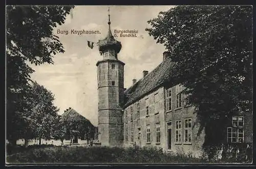 AK Fedderwarden, Burg Knyphausen mit Gasthaus Burgschenke von G. Bundkiel