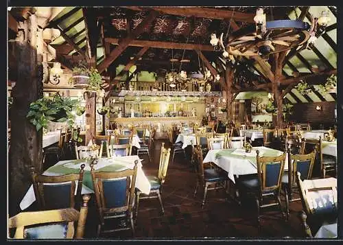 AK Friedeburg / Ostfriesl., Ostfriesisches Dielen-Restaurant Forsthaus Bohnens, Innenansicht