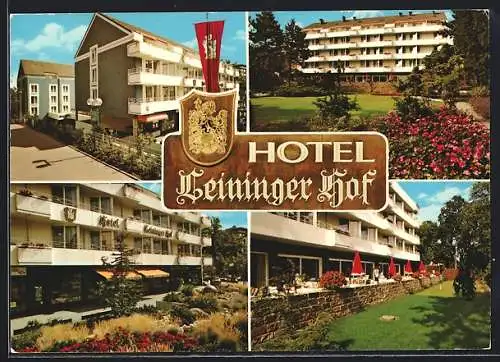 AK Bad Dürkheim a. d. Weinstrasse, Hotel Leininger Hof mit Garten