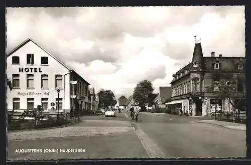 AK Augustfehn /Oldb., Hotel Augustfehner Hof an der Hauptstrasse