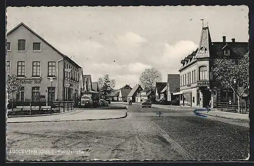 AK Augustfehn, Blick in die Hauptstrasse