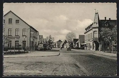 AK Augustfehn, Blick in die Hauptstrasse