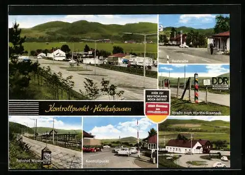 AK Herleshausen, Grenze, Bahnhof Wartha, Raststätte