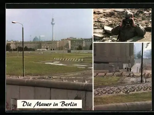 AK Berlin, Die Mauer in verschiedenen Ansichten