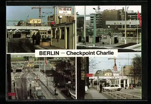 AK Berlin, Friedrichstrasse, Grenze am Checkpoint Charlie
