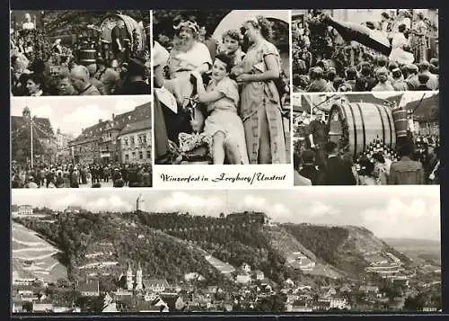 AK Freyburg /Unstrut, Ansichten vom Winzerfest, Teilansicht