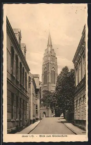 AK Jever i. O., Blick zum Glockenturm