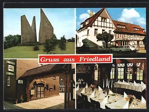 AK Friedland /Leine, Hotel-Restaurant Biewald, Discothek Zur Tränke