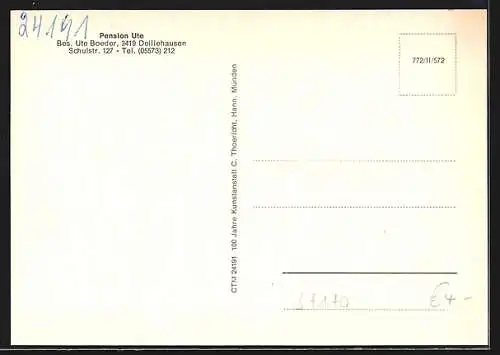 AK Delliehausen, Pension Ute, Bes. Ute Boeder, Schulstr. 127