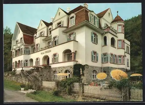 AK Bad Brückenau, Blick auf das Hotel Villa Fuglein