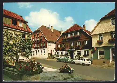 AK Bad Brückenau, Altstadt mit Tätsch`r Brunnen