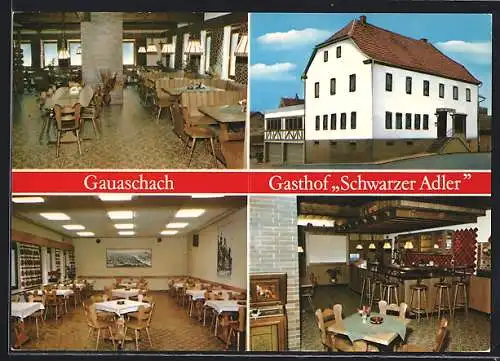 AK Gauaschach bei Hammelburg, Gasthof Schwarzer Adler, Bes. Horst Röther