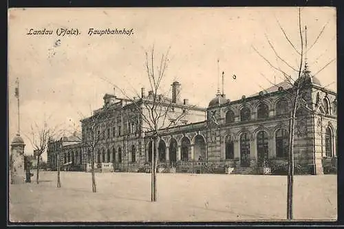 AK Landau / Pfalz, Blick auf den Hauptbahnhof