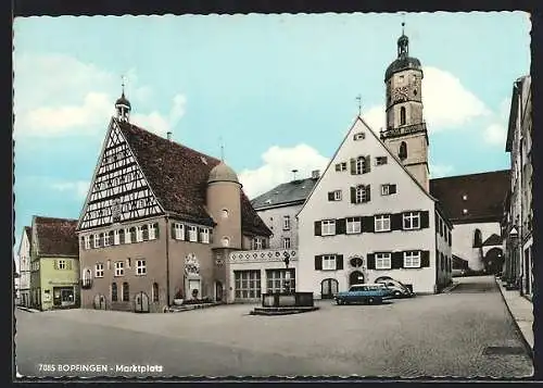 AK Bopfingen, Brunnen auf dem Marktplatz