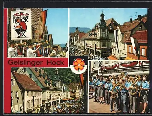 AK Geislingen an der Steige, Strassenfest Geislinger Hock im historischen Stadtkern