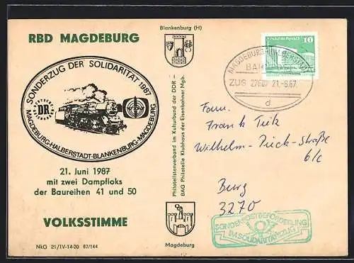 AK Magdeburg, Korrespondenzkarte RBD Magdeburg