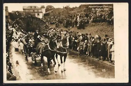 AK St. Gallen, Ausstellungs-Festzug 1927